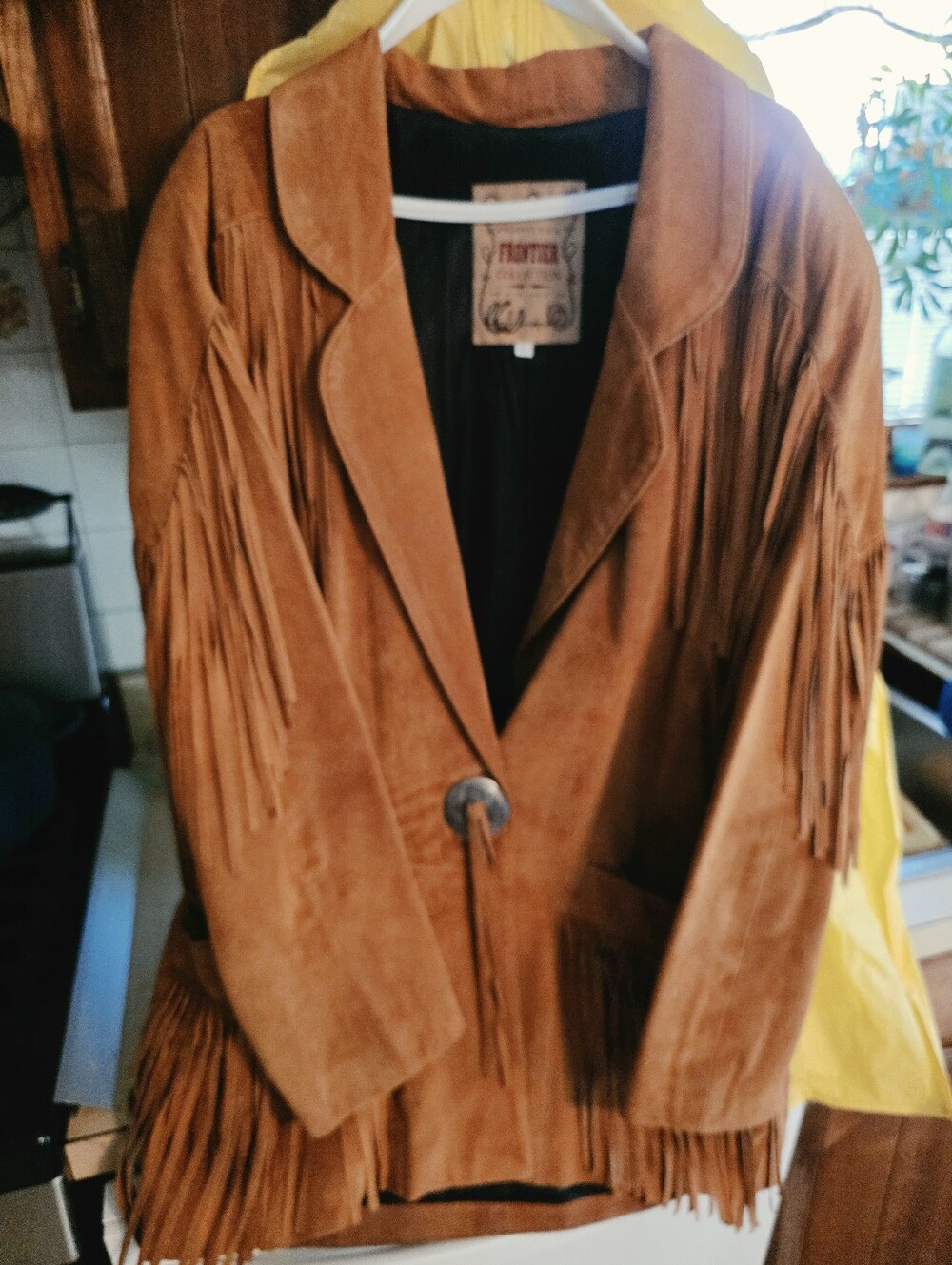 Women’s Brown Suede Fringe Leather Jacket by Frontier